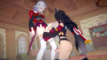 Vtuber - Futa Nakiri Ayame e Futa Ookami Mio scopano ogni volta in modo diverso