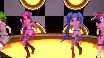 【MMD】Vocaloids - KILLER LADY v2 (Transparent dressed)(More nude)【R-18】