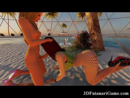 Shemale Scopa Babe in 3-d Gioco di sesso!