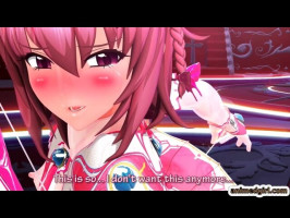 3-D hentai shemale cutie self masturbating