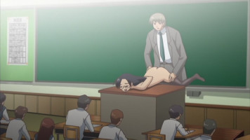 Ella recibe castigo frente al aula - hentai toon