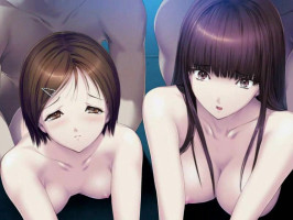 Quartetto doggy-moda cazzo per 2 nudo anime adolescenti