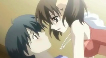 Sweet anime female with exceptional knockers rides her younger lover