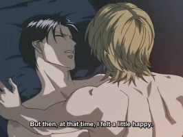 Gay couple having amusing collectively in hentai cool animated film