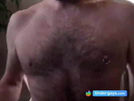 Hot hairy bear jerk off