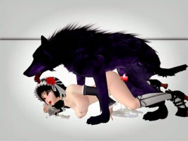 Kinky wolf fucks crimson hat as tough as he can together along with his huge dick