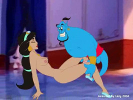 Aladdin's buddy Ginny fucks his horny woman Jasmine in her cunt