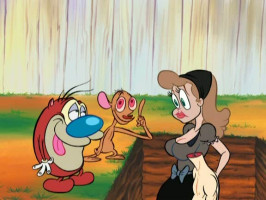 Ren and Stimpy in misplaced humorous video