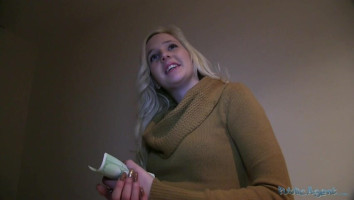 Dick-addicted blonde is getting payed for the intercourse